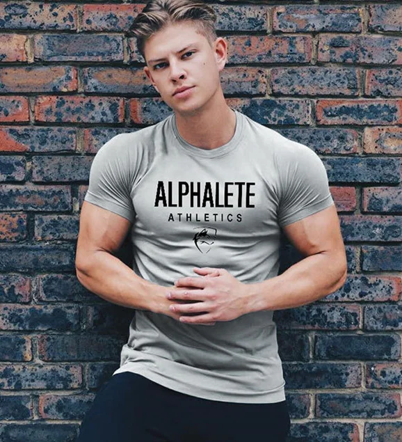 Men Muscle Tshirt Bodybuilding Fashion Cotton Shirts for Men Workout Casual Daily Wear Streetwear
