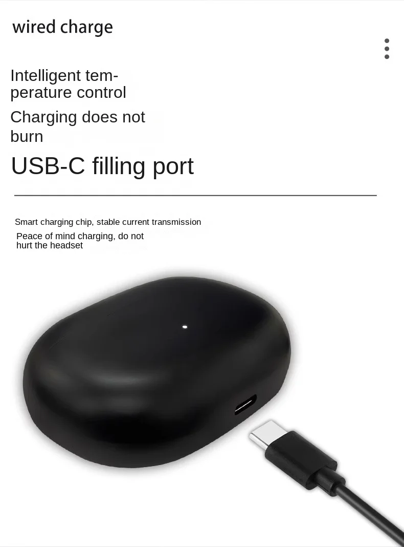 Wireless Charging Case Replacement Compatible with for Beats Studio Buds Charger Box Case with Bluetooth Pairing Sync Button