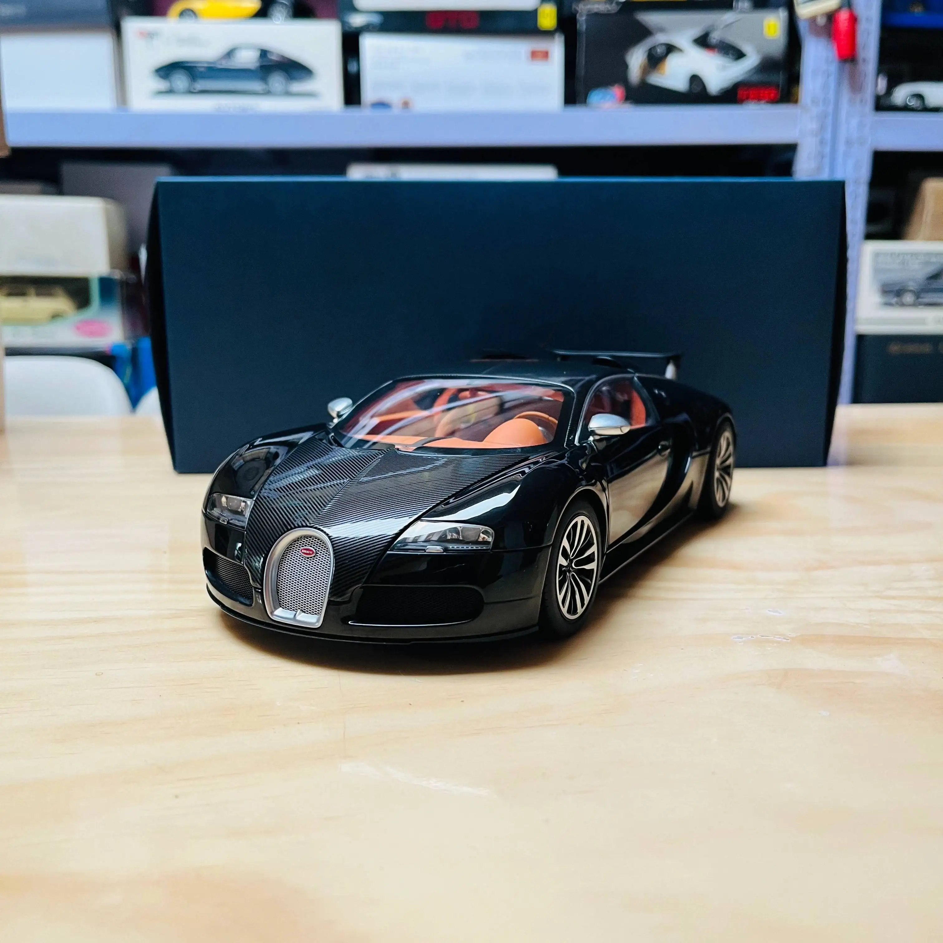 

Autoart 1:18 Veyron 16,4 Sang Noir Simulation, ограниченная серия, все открытые металлические статические модели автомобиля из сплава, игрушка в подарок