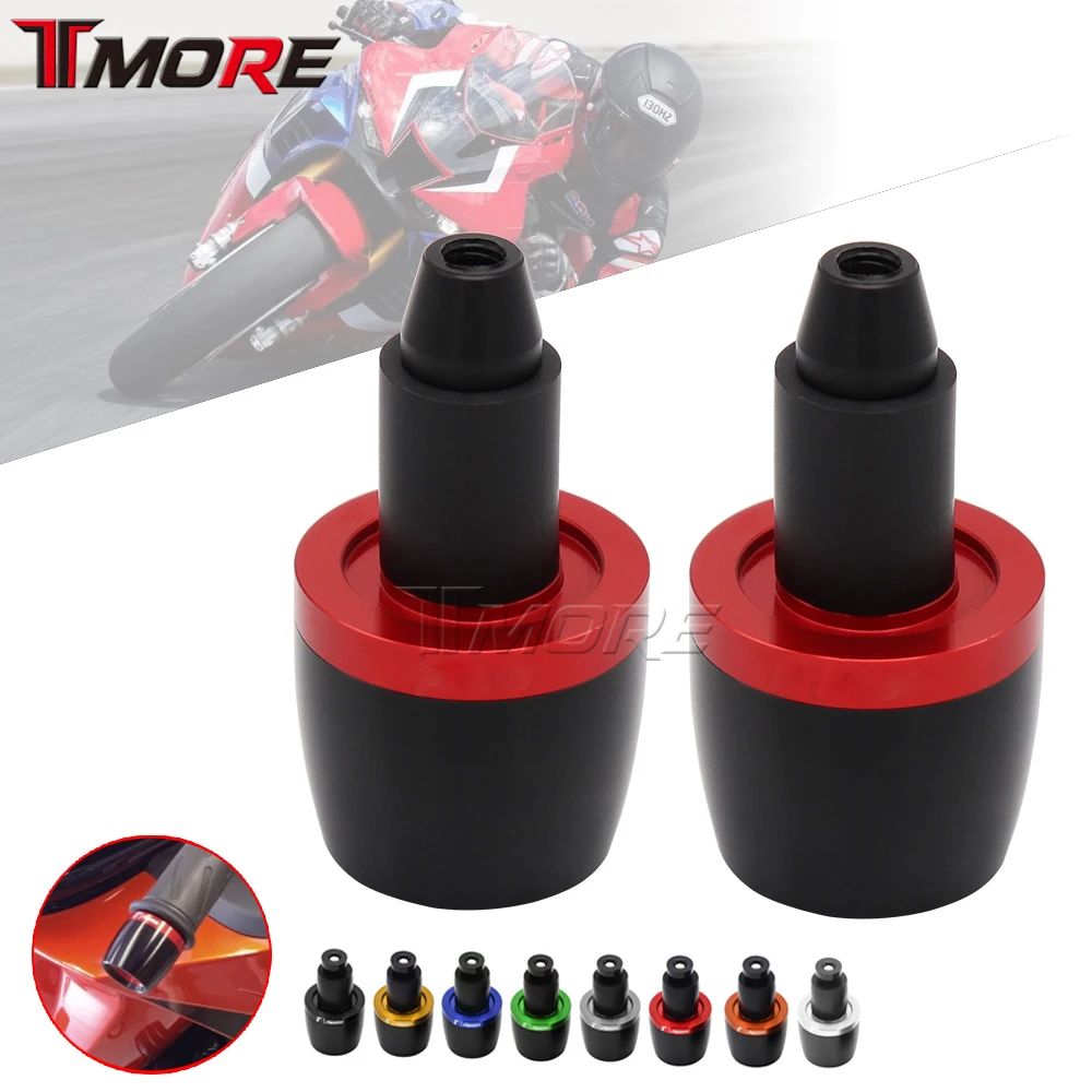 Handle Bar Ends Grips Universal For Honda Ducati Yamaha Kawasaki 7/8" 22mm Motorcycle Handlebar Counterweight Plug Slider