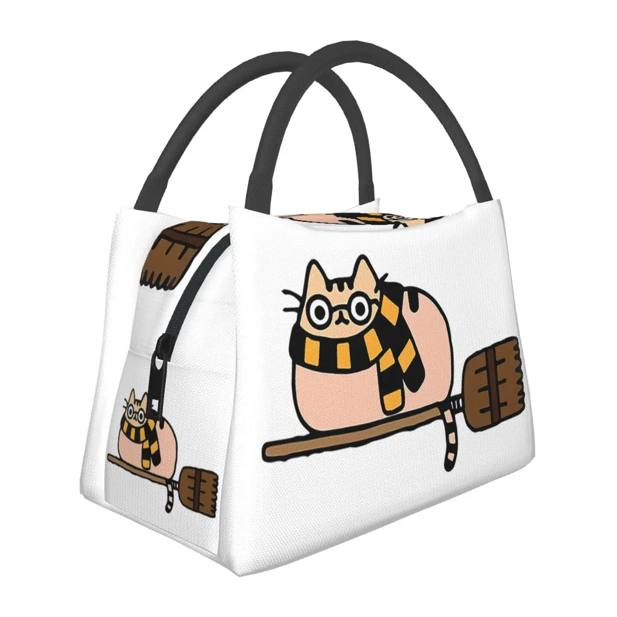 Potter Cats Lunch Bags Insulated Bento Box Portable Lunch Tote Picnic Bags Cooler Thermal Bag for Woman Student Office