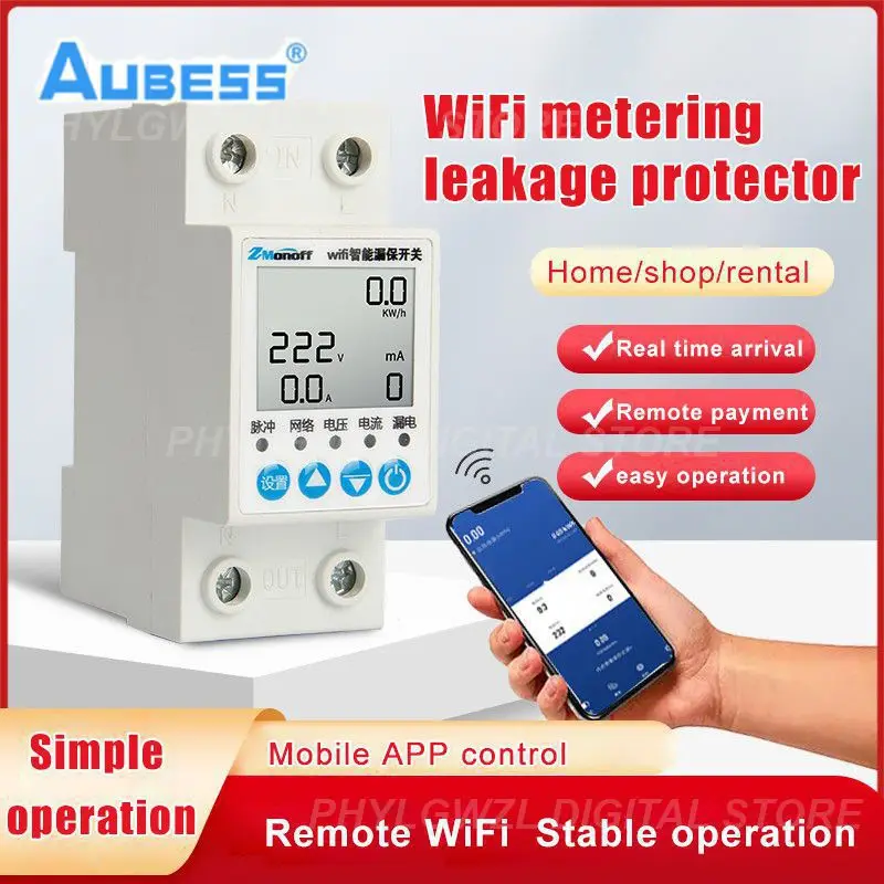 

Kwh Voltage Current Meter Leakage Protection Power Monitoring Smart Home Smart Meter Tuya Energy Meter Remote Control