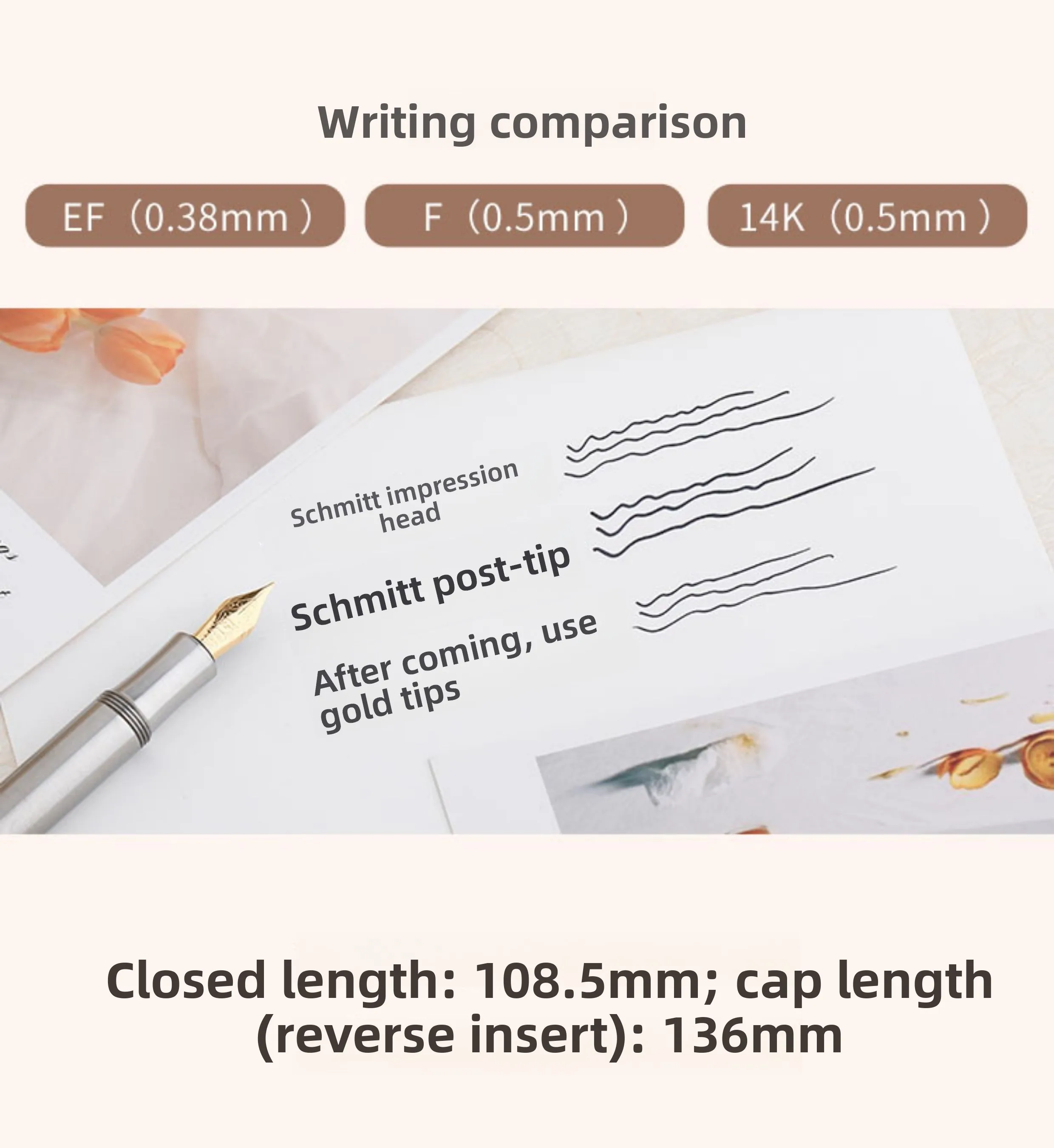 MoonMan RS1 – pointe allemande en alliage de titane exquise, pointe en or 14 carats octogonale courte en acier pour hommes et femmes, même stylo Iridium Premium