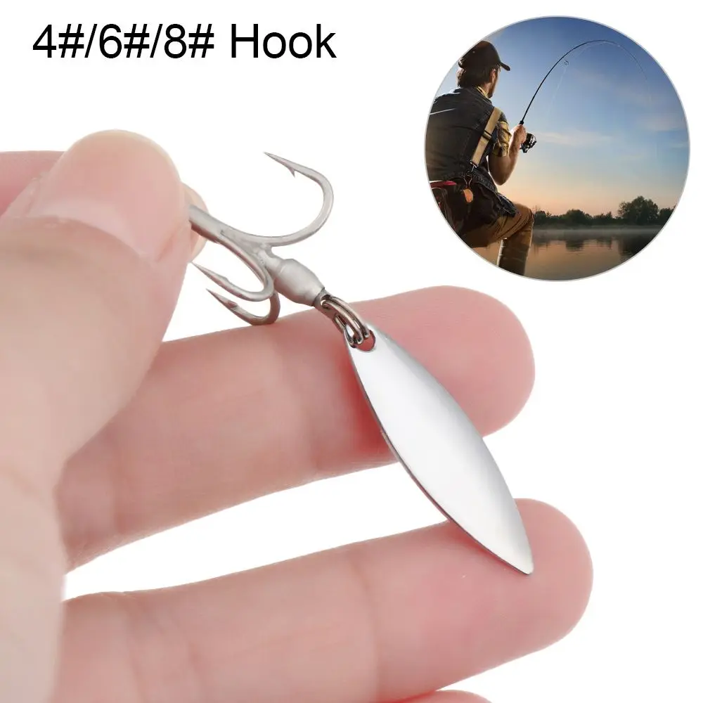 Rotierender Spinner Metall Angel köder mit Löffel Pailletten Silber Jigging harten Köder Drillinge Wobbler Forelle Bass Angel gerät