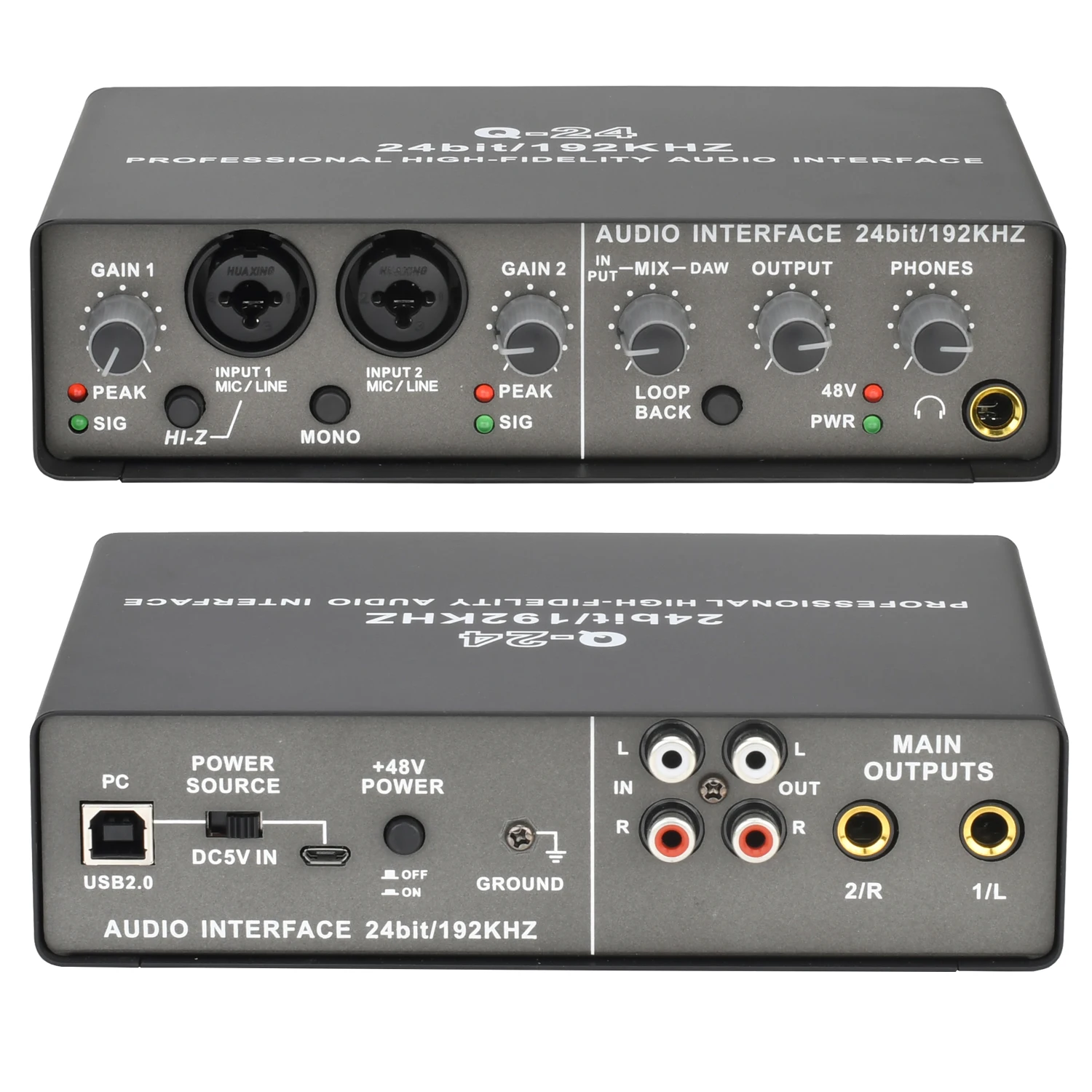 Top Professional Audio Interface Sound Card with Monitoring Electric Guitar Live Recording Audio Extractor For Studio Singing