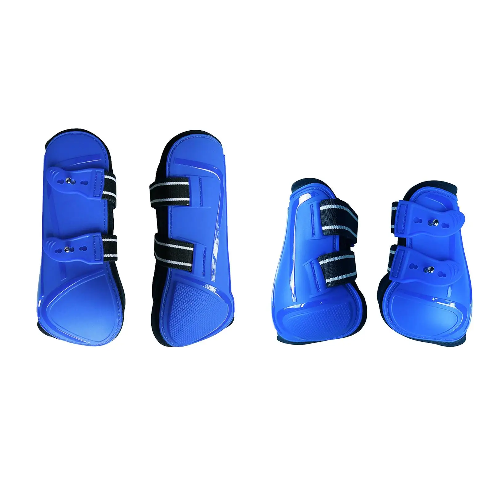 Horse Tendon Boots 2pcs, PU Shell Tendon Fetlock Brace Guard Boots for Riding Shock Absorbing Jumping ion Accessories