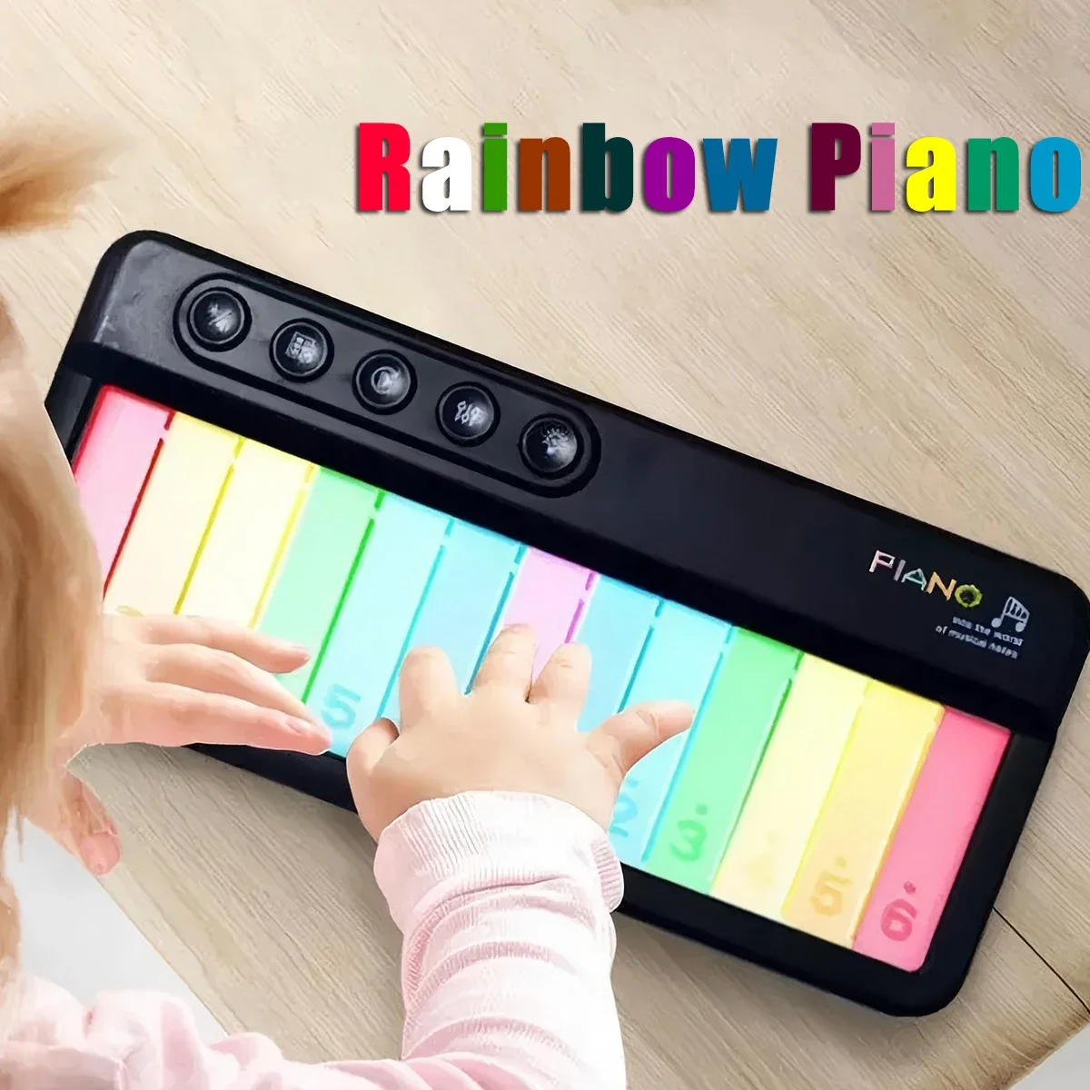Children Electronic Piano Toy Electronic Kids Keyboard Touch Screen Light Piano Toy Portable Musical Instruments Educational