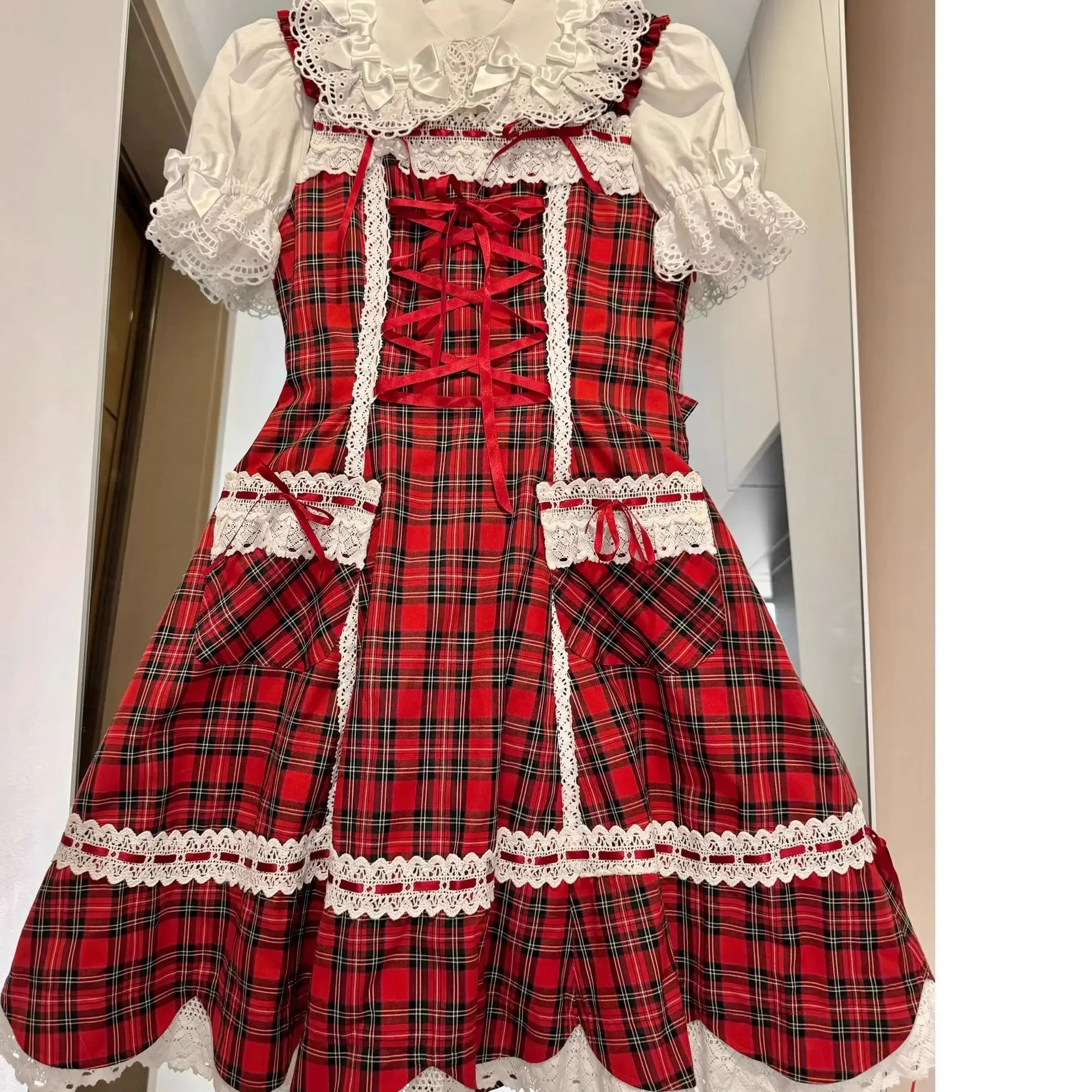 Japanse Kawaii Lolita Blouses Vrouwen Zoete Boog Ruches Katoenen Top Zomer Meisjes Preppy Stijl Bladerdeeg Korte Mouw Leuke Shirts