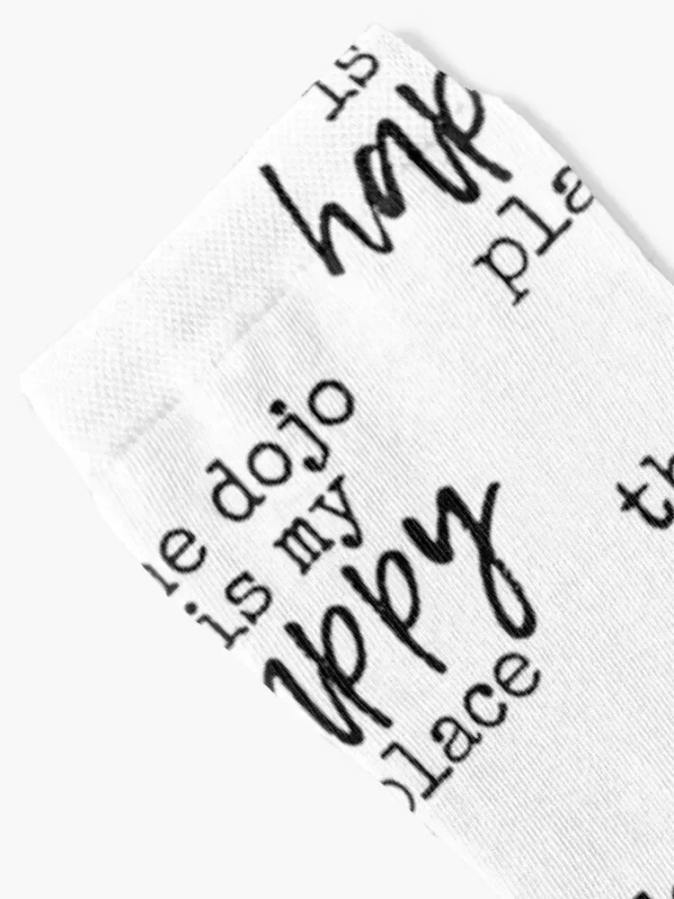 Dojo is my Happy Place, Martial Arts, Karate, Judo, JiuJitsu, Aikido, Sempai Socks funny gifts ankle Luxury Woman Socks Men's