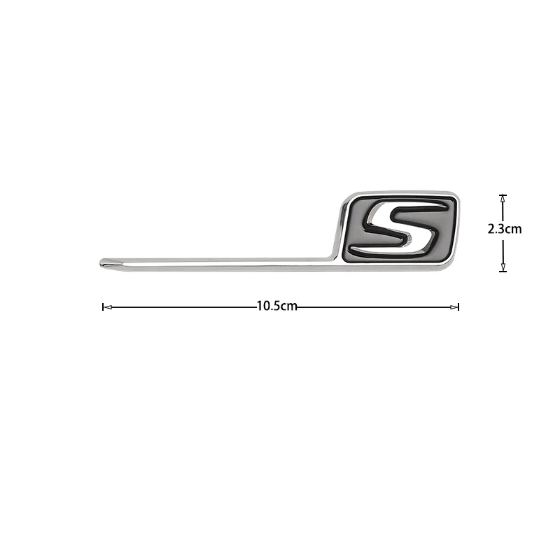 ABS S Badge Emblem Car Trunk Stickers For Mercedes-Benz AMG S AMG E63S C63S GLC63S GLE63S GLS63S GTS GT43S GTR GT53 GT50 CLA45S view 5