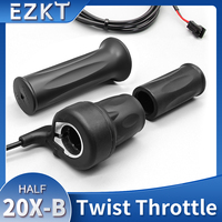 Electric Bike Right Handle 20X Half Twist Throttle 24V 36V 48V 60V 72V Waterproof/SM Connector for E Bikes or Electric Scooter