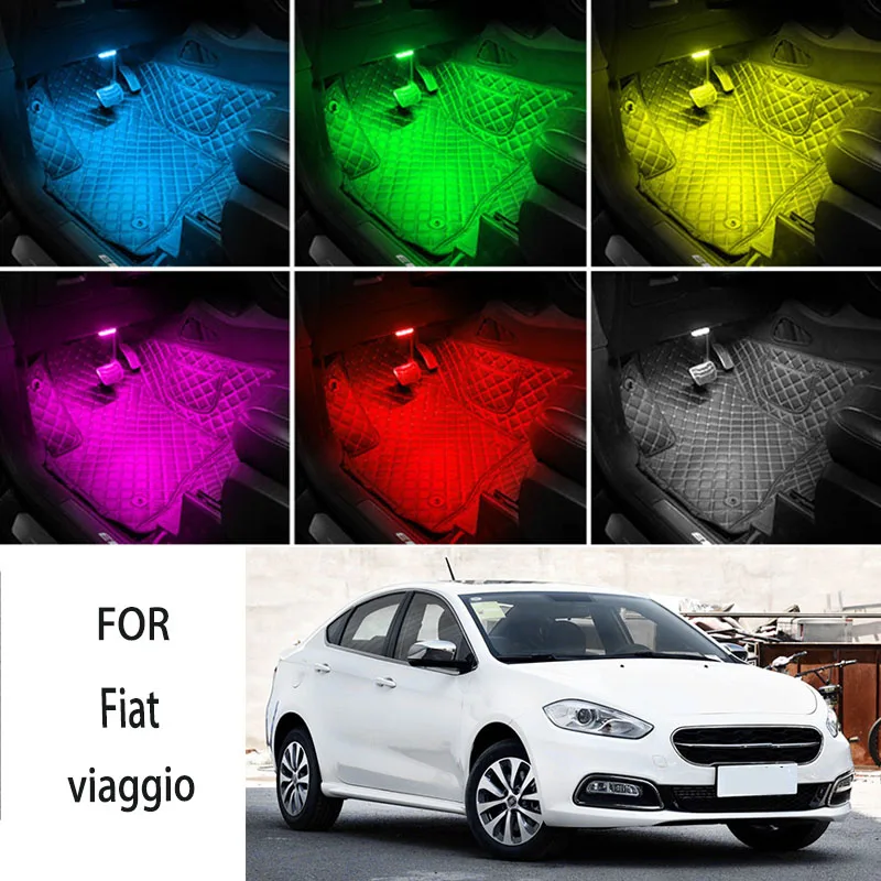 

FOR Fiat viaggio LED Car Interior Ambient Foot Light Atmosphere Decorative Lamps Party decoration lights Neon strips