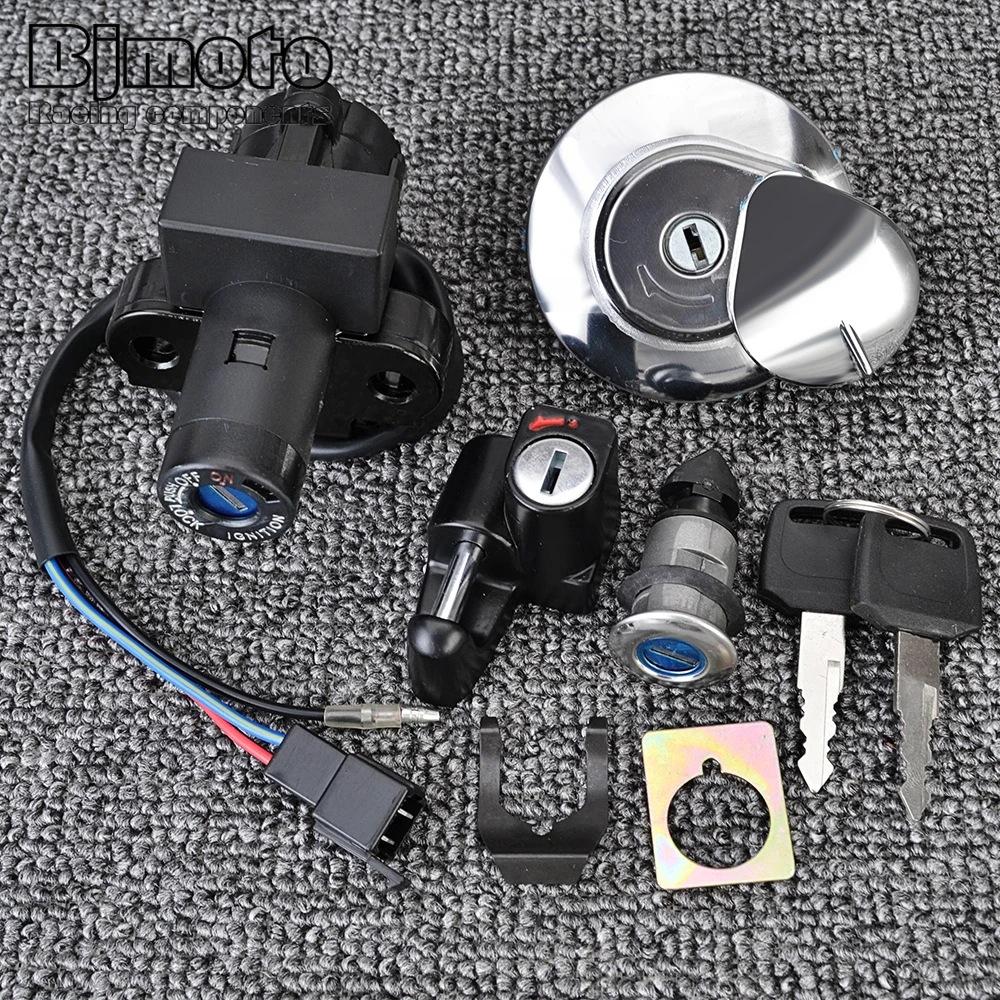 Motorcycle Fuel Gas Cap Ignition Switch Seat Lock Key Kit For Honda CL400 CL 400 1999