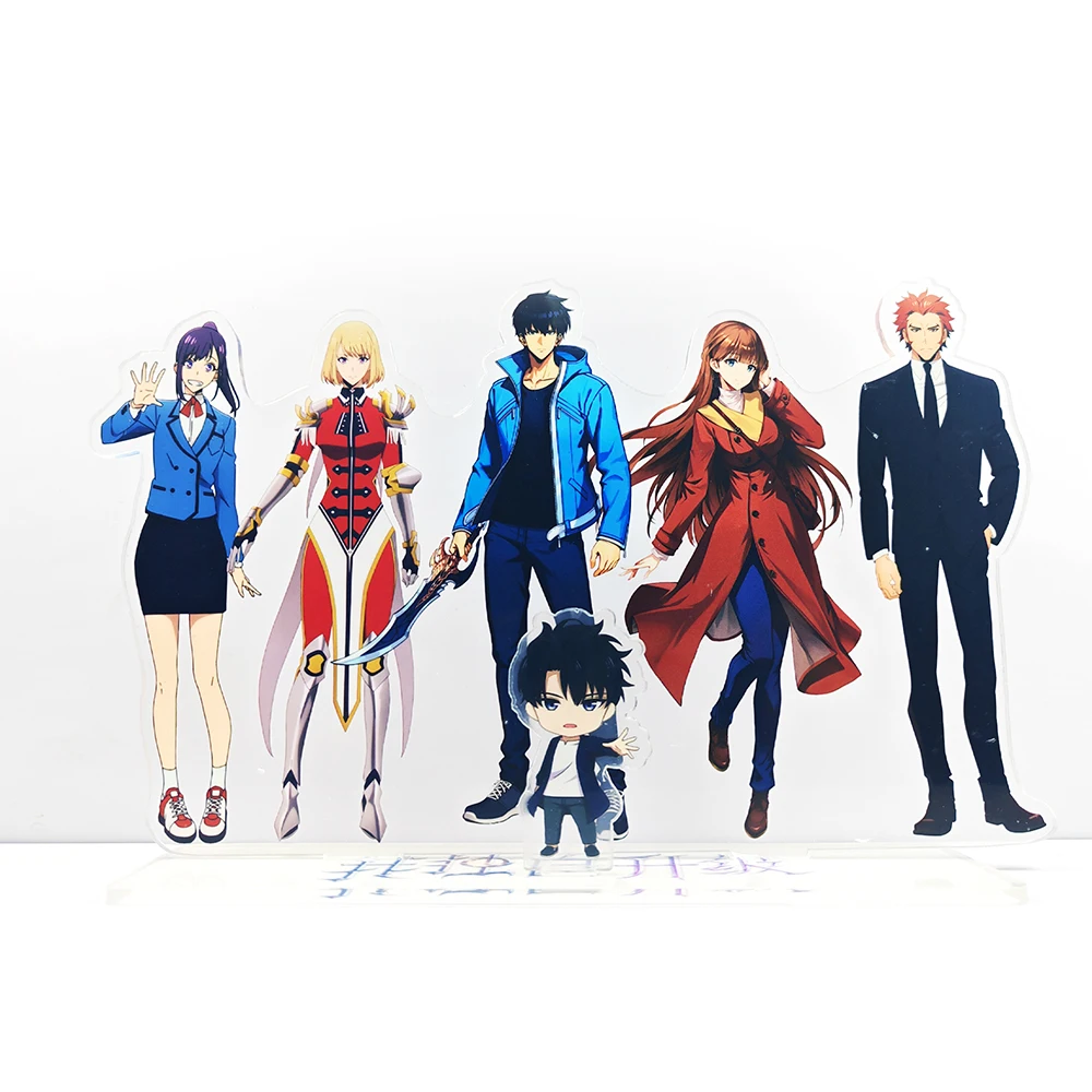 

BIG SIZE Solo Leveling Sung Jinwoo Jinah Cha Hae-In Baek Yoonho acrylic stand figure model holder cake topper anime