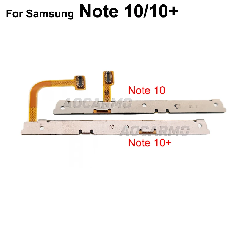 Aocarmo For Samsung Galaxy Note 10 Plus 10+  / Note 10Lite Power On Off + Volume Button Flex Cable Replacement Parts