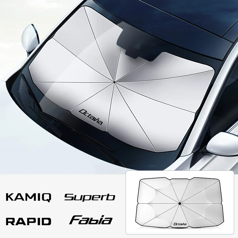 Car Insulation Windshield Sunshade Skoda Octavia Fabia Rapid Superb Kodiaq Scala Karoq Citigo Kamiq Roomster Enyaq