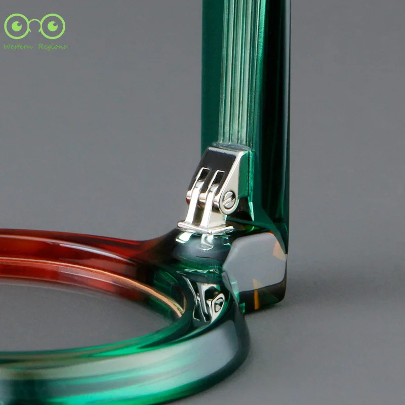 Montatura per occhiali da uomo rotonda in acetato con montatura piccola giapponese per donna viola personalità misteriosa retrò gambe spesse uomini versatili