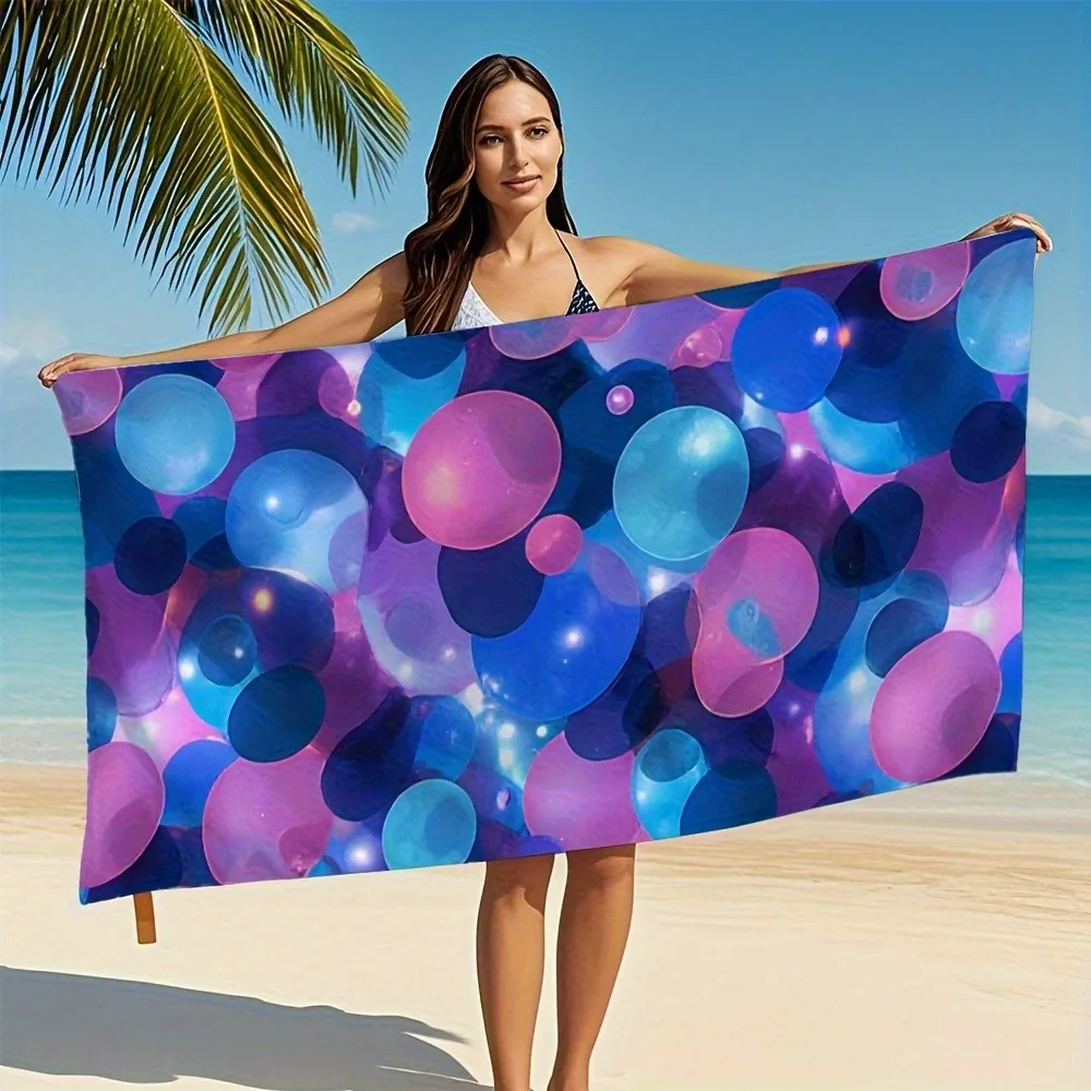 

Bohemian Geometric Print Quick Dry Lightweight Portable Compact Beach Towel Travel Swimming Pool Beach Men Women Perfect Gift