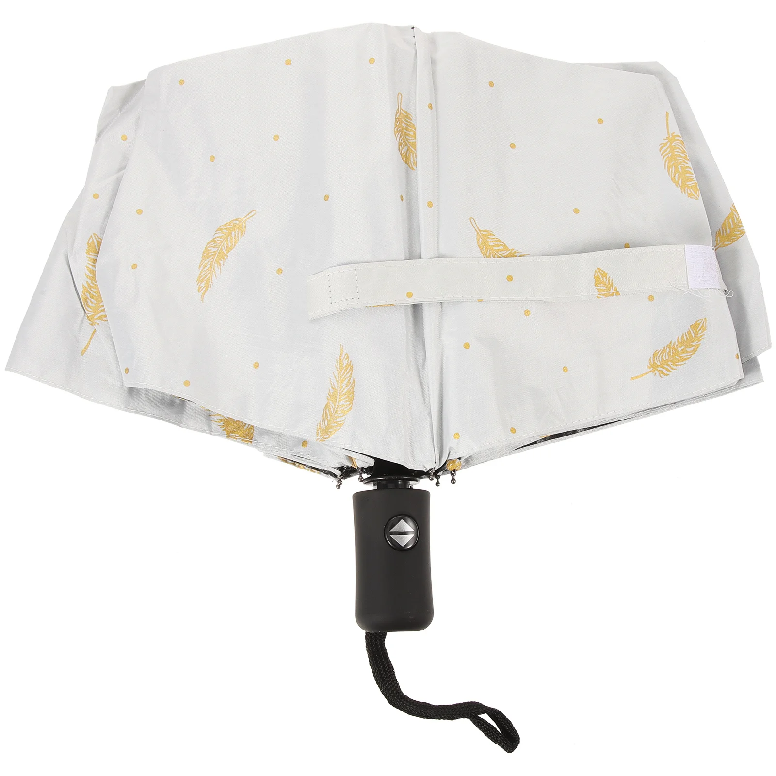 

21 Inch Creamy White Folding Sunshade Umbrella Lightweight Portable Uv Sunscreen Parasol Windproof Rain Protection