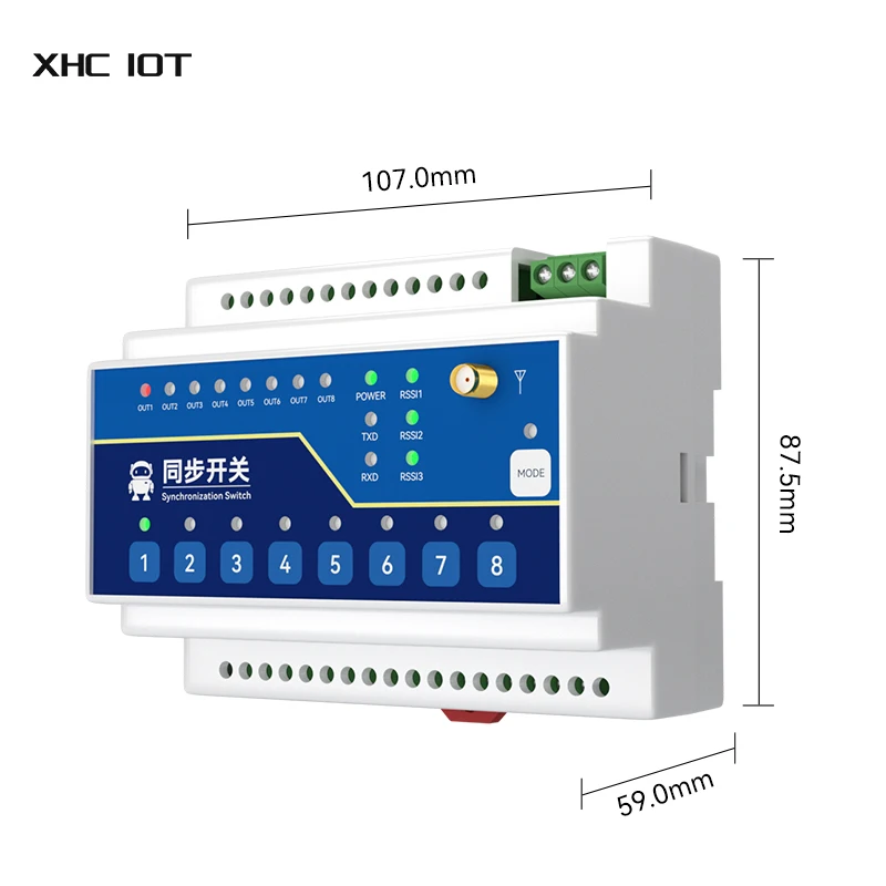 Imagem -02 - Interruptor Sincronizado Remoto sem Fio Dc828v Lora 433mhz Xhciot E860-dtu2023400sl 10km Entradas Saídas Digitais 2ways Rs485