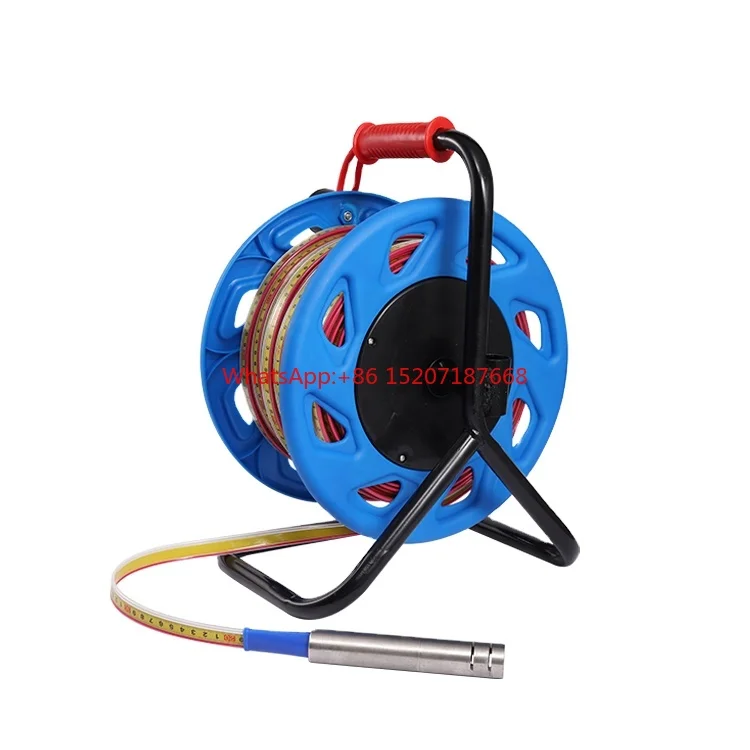 30m-500m Steel Rule Water Level Meter Portable Water Table Depth Meter Stainless Steel Cable Line Well Depth Meter
