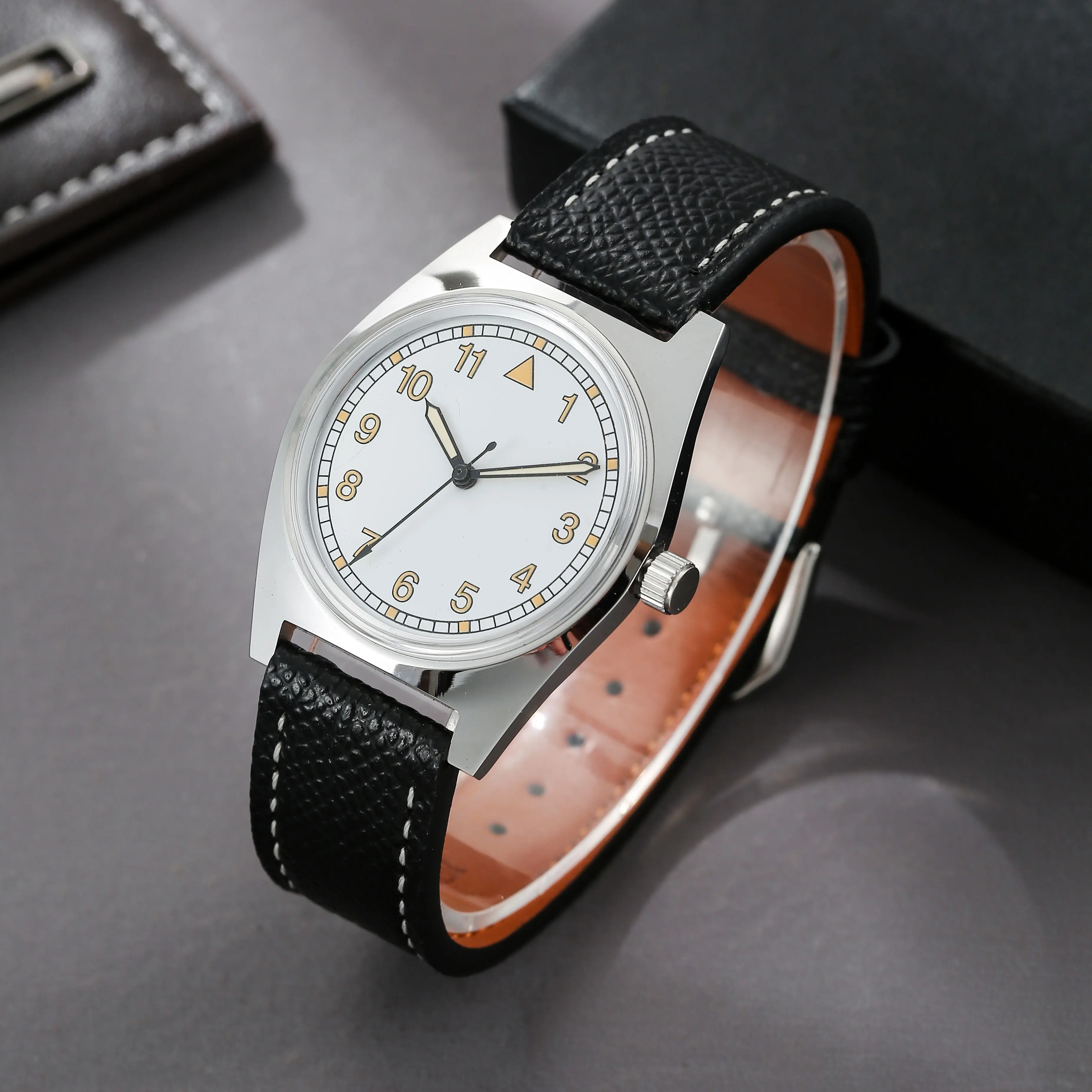36mm Men Manual Wind Mechanica - Field Watch Military recension och pris