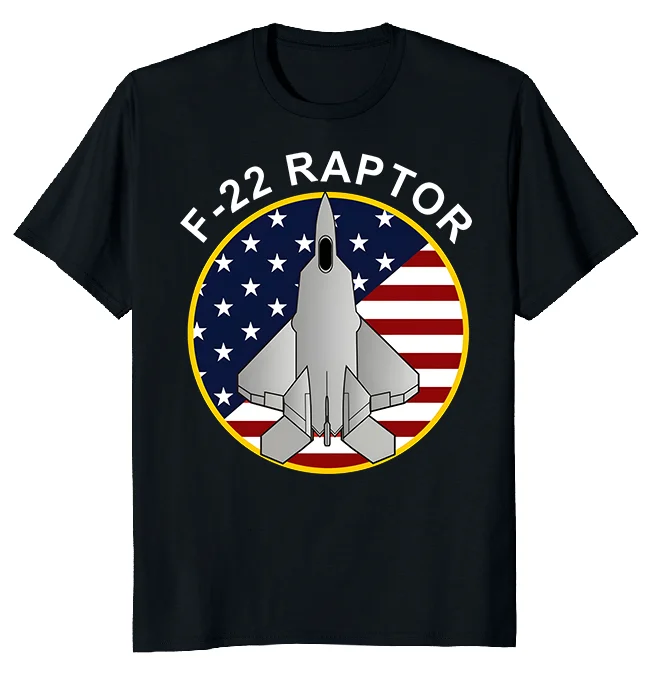 NEW LIMITED F-22 Raptor Army Flag Novelty Heavy Cotton Tee M-3XL Fast Shipping