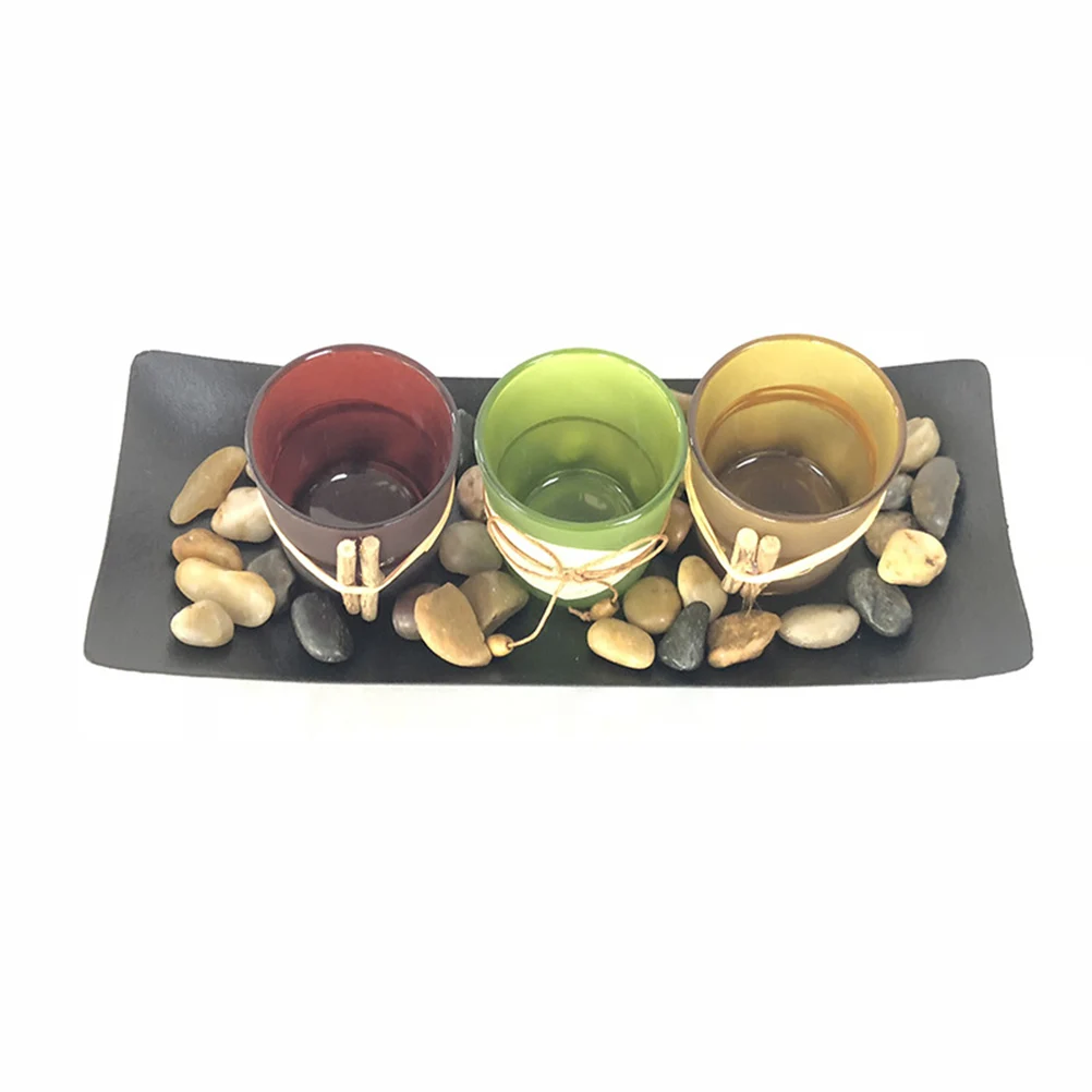 

Glass Candlestick Cup Holders Western Restaurant Props Christmas Dining Table Decor