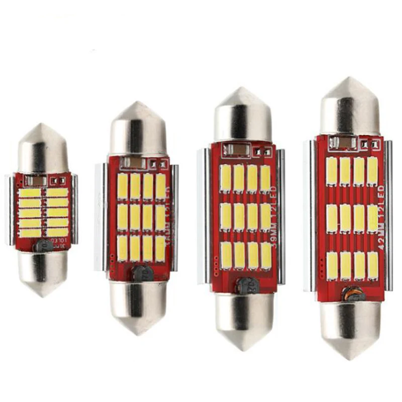 2 قطعة C5W LED 12SMD Canbus اكليل 31 مللي متر 36 مللي متر 39 مللي متر 41 مللي متر سيارة شاحنة لمبة الداخلية القراءة ضوء لوحة ترخيص مصباح خطأ مجاني 12V24V