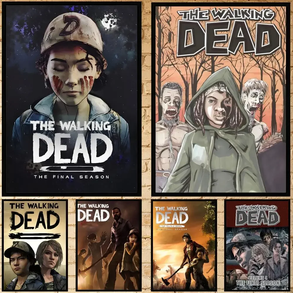 game The Walking Dead The Telltale Series HD Waterproof Self-adhesive Art Print Wall Decor for Bed Living Gift