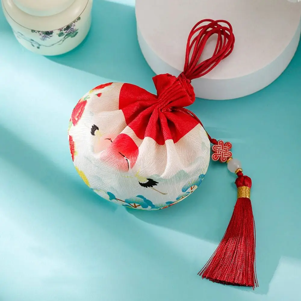 

Мешочек-саше с кисточкой в китайском стиле для Фестиваля лодок-драконов, с принтом, ручной работы, пустой, для украшений, подвесной, для декора автомобиля и дома