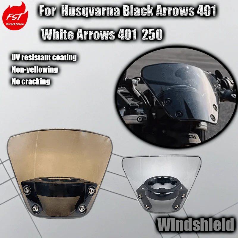 

For Husqvarna Black Arrow 401 White Arrow 401 250 Modified Front Windshield for Off-Road Vehicles