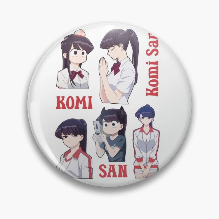 Komi Can't Communicate Anime Brooch Bag Clothing Hat Badge Accessories Jewelry Gifts