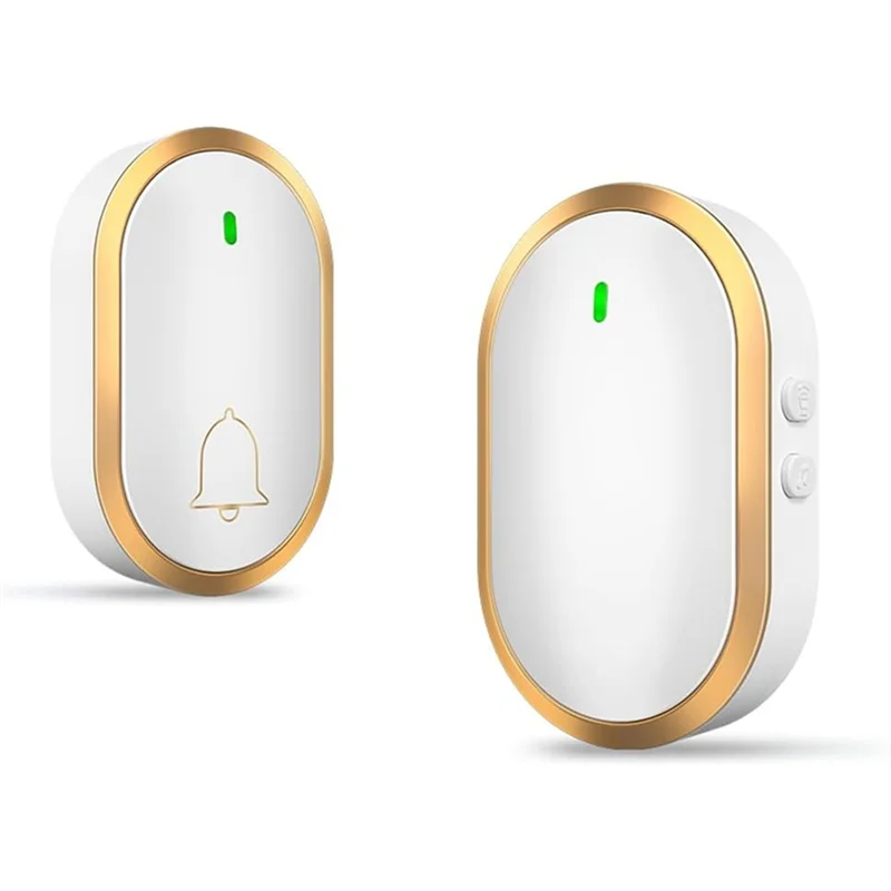 

AB41-водонепроницаемый светодиодный индикатор, беспроводные дверные звонки для домашнего дверного звонка, диапазон 1000 футов, 60 звонков, 4 громкости, вилка стандарта США