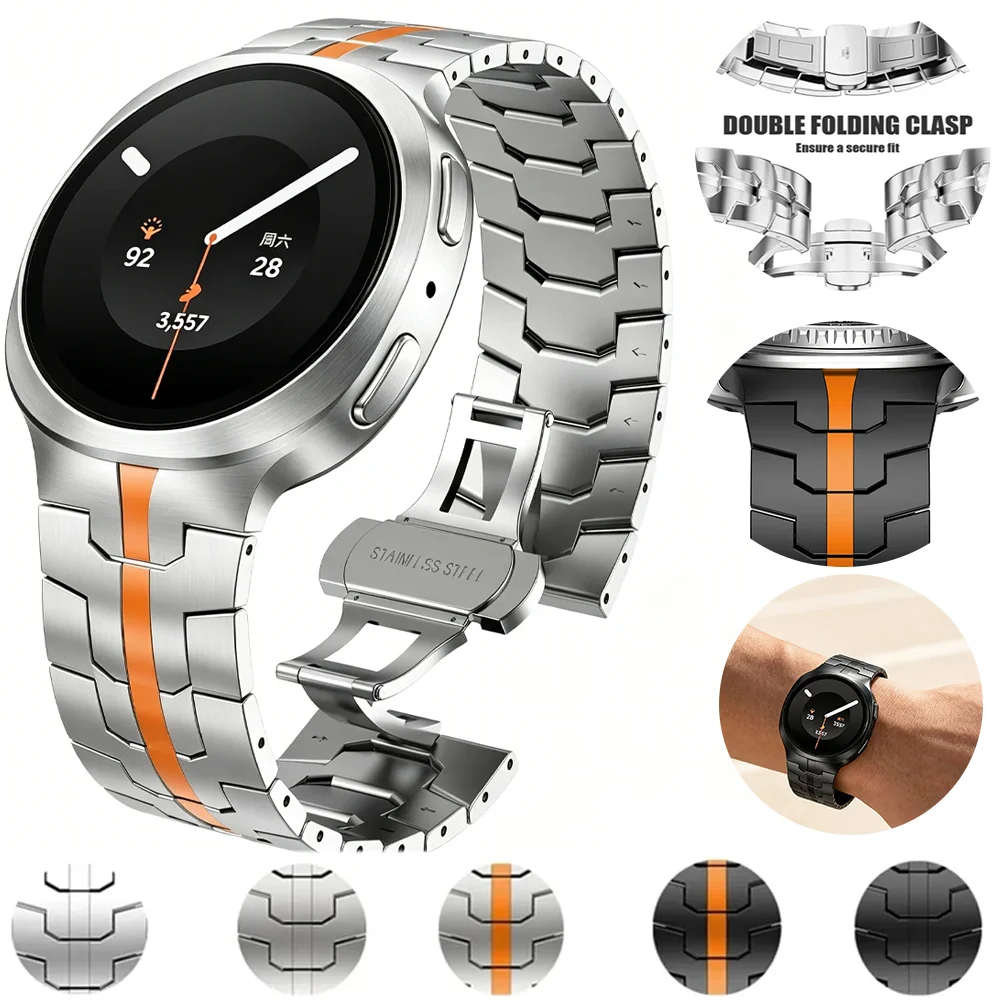 Metal Strap for Samsung Galaxy Watch 9 8 40mm 44mm Butterfly Buckle Stainless Steel Band Galaxy Watch 8 Classic 46mm Wristband
