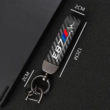 適用於BMW E30 E34 E36 E39 E46 E60 E61 E84 E87 E90 的真皮摩托車鑰匙圈馬蹄形扣環掛繩汽車配件 6 最佳銷售 寶馬鑰匙扣 - №3