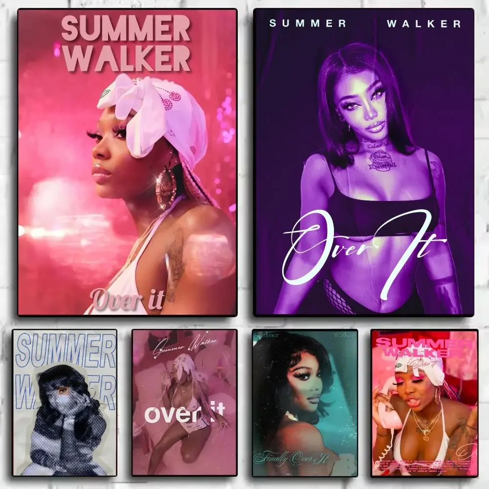 United States Singer Summer W-Walker Poster Stickers Painting Self-Adhesive Wall Decals for Bedroom Living Room Home Decor Gift