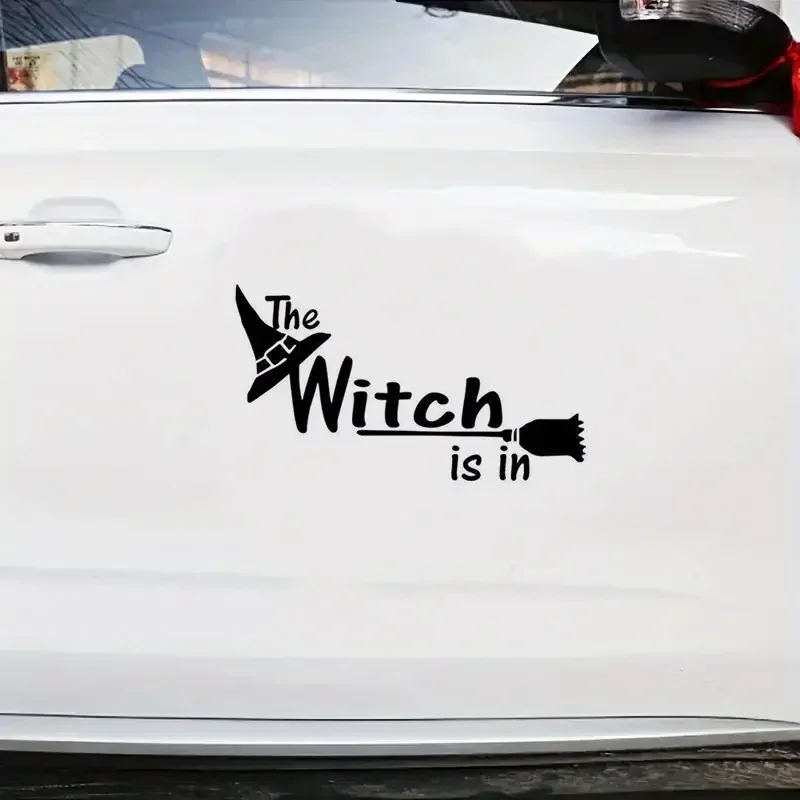 2-Pack 15x8.5cm Witch Broom Decal - 