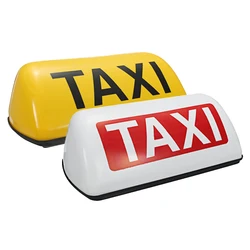 12V LED Car Taxi Cab Indicator Top Sign Light Yellow Shell Dome Light With Magnet Base  Waterproof Signal Lamps