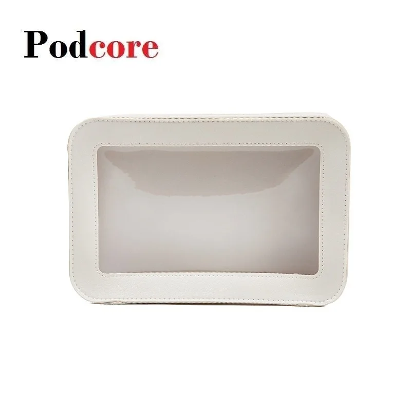 

Simple Transparent Toiletry Bag Large Capacity Makeup Case Zipper Storage Bag Clear Plastic PVC Waterproof Cosmetic Bag