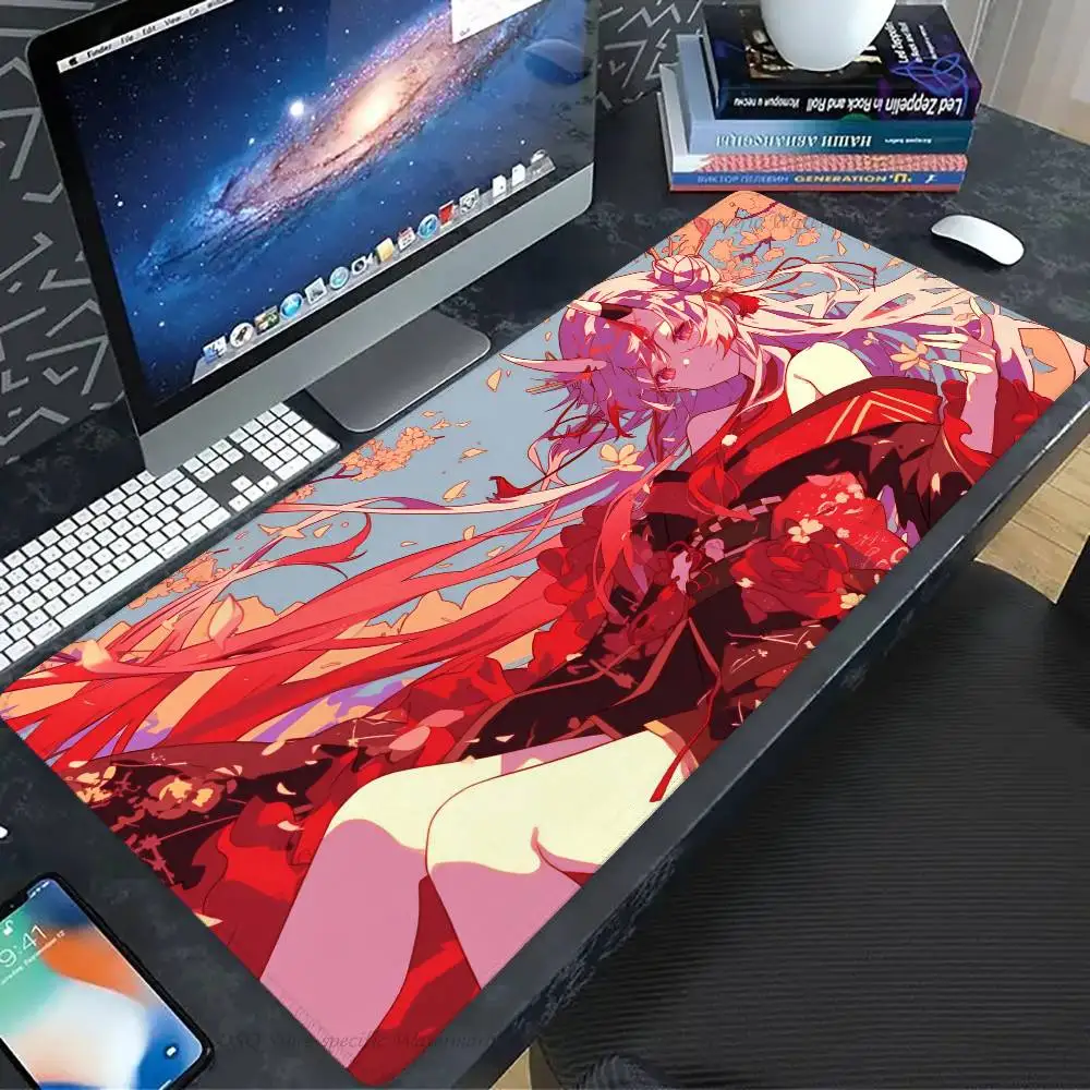 Nakiri Ayame Anime H-hololive Mousepad Non-slip Suitable For Office Computers Laptops E-sports Game Desk Mats XXL Keyboard