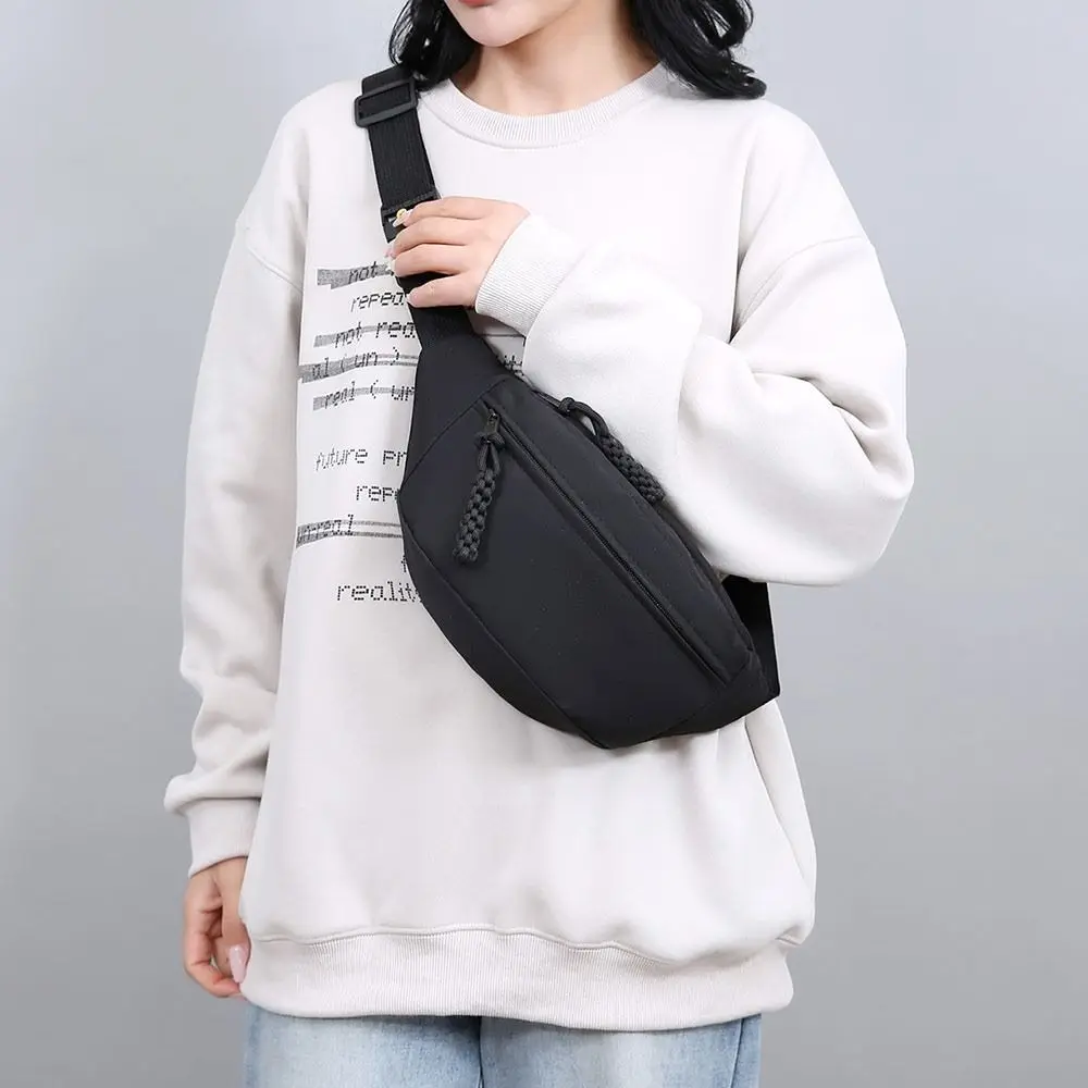 Oxford Cloth Women's Chest Bag Multi Pocket Zipper Closure Crossbody Bag Lightweight Quick Release Buckle Waist Bags