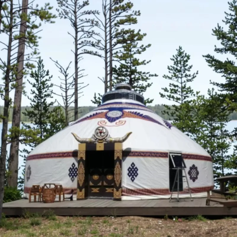 

2025 Factory Customization Warm Yurt Tent Four-season Double Layer 9-30m Waterproof Thickened PVC Insulation Windproof Rainproof