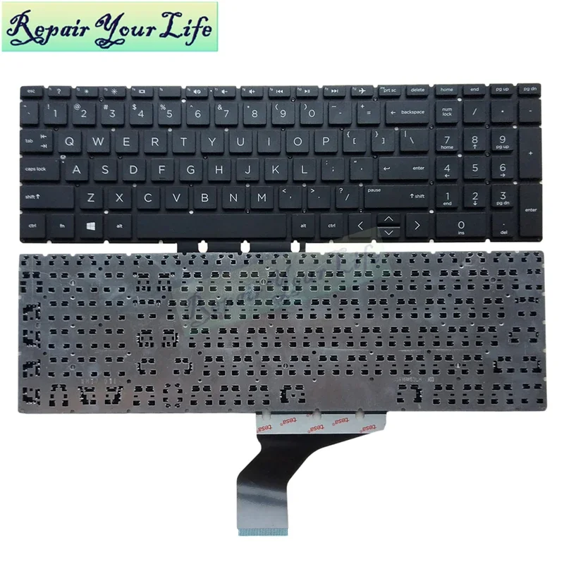 US Laptop Keyboard For HP Pavilion 15-DB 15-DR 15-DA 15T-DA 15-DU 15S-DU 250 255 G7 USA English Keyboards NO Backlight HPM17K5