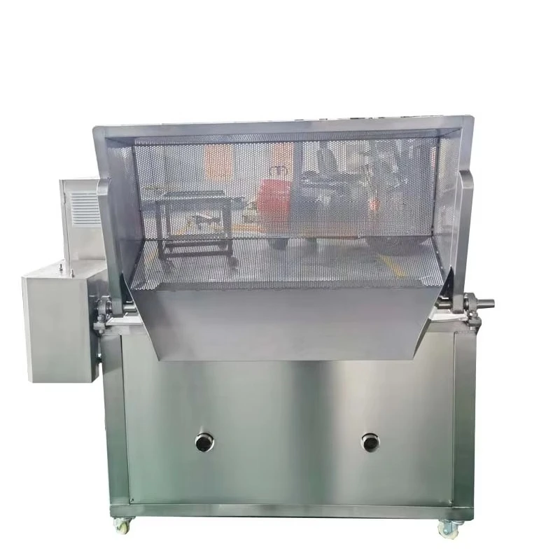 Industrial 100kg/h Automatic Deep Fryer for Snack Food French Fries Potato Chips Groundnut Frying Machine Continuous Fryer - view 3