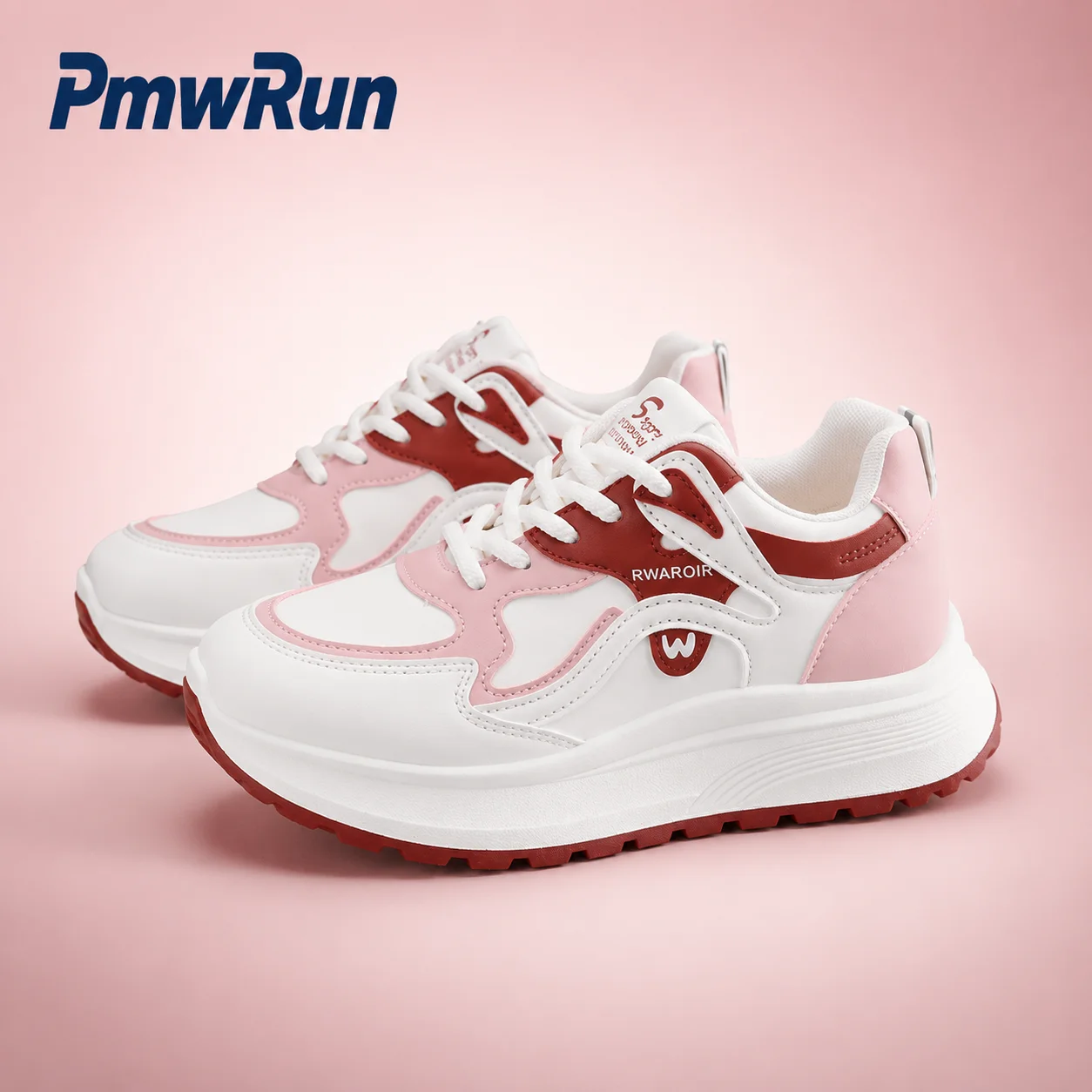Autumn Sport Shoes For Women PU Leather Waterproof Women's Sneakers Outdoor Anti-slippery College Female Running Footwear