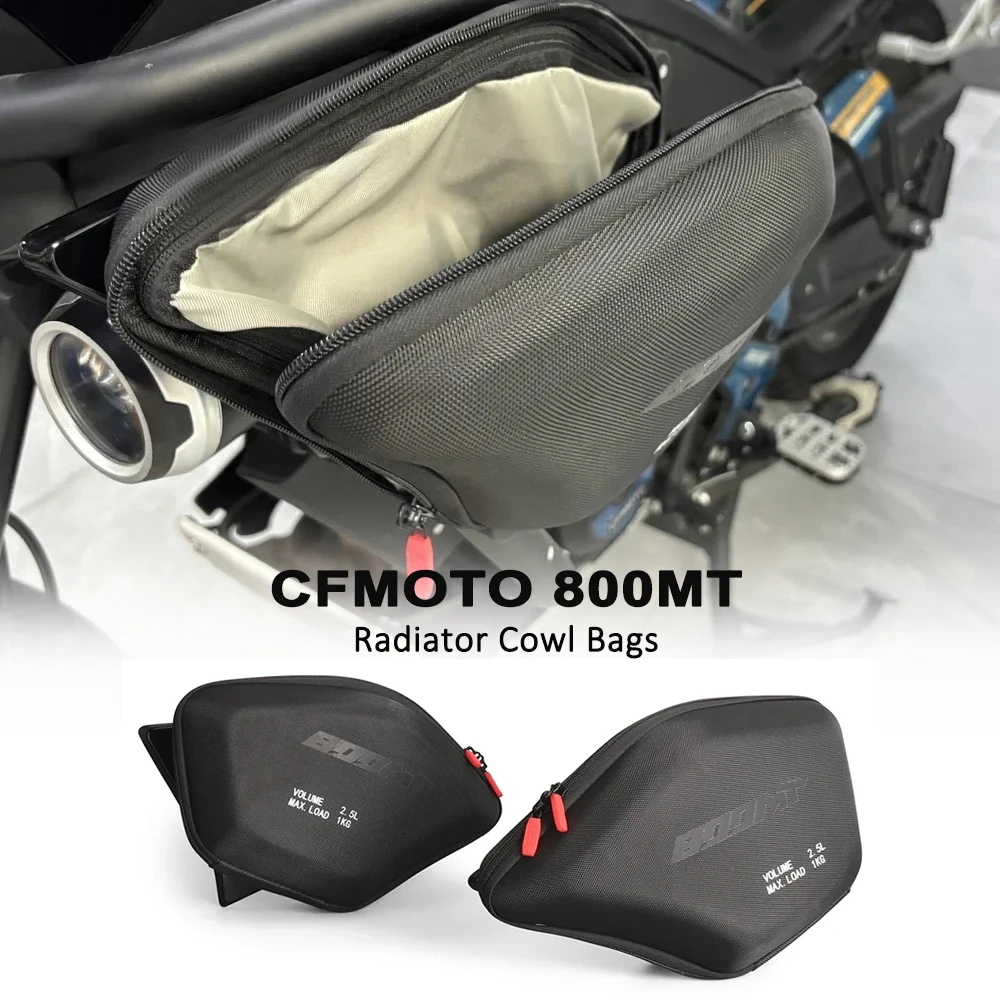 For CFMOTO 800MT Motorcycle Accessories Radiator Cowl Bag For CF Moto 800 MT Side Fairing Tool Storage Bags MT800 2022-2025