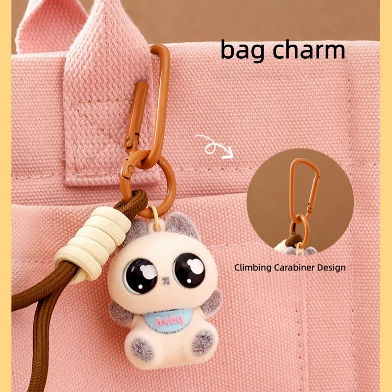Schattige kat massaal pop sleutelhanger kawaii roze kleine Siam pop Lanyard touw Geschikt voor tassen voor verjaardag kerstcadeau