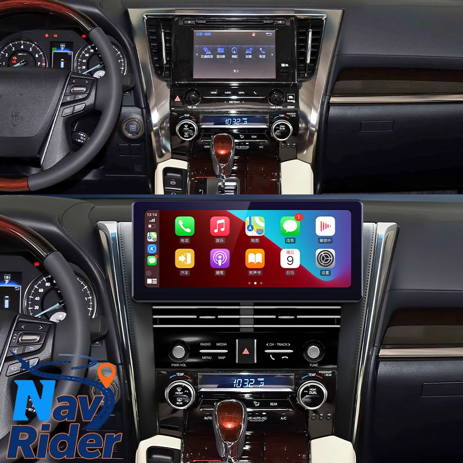 

Навигационный стерео CarPlay мультимедийный 12,3-дюймовый Android автомобильный радиоприемник для Toyota Vellfire Alphard 30 A30 2015-2019, видеоплеер WIFI 4G