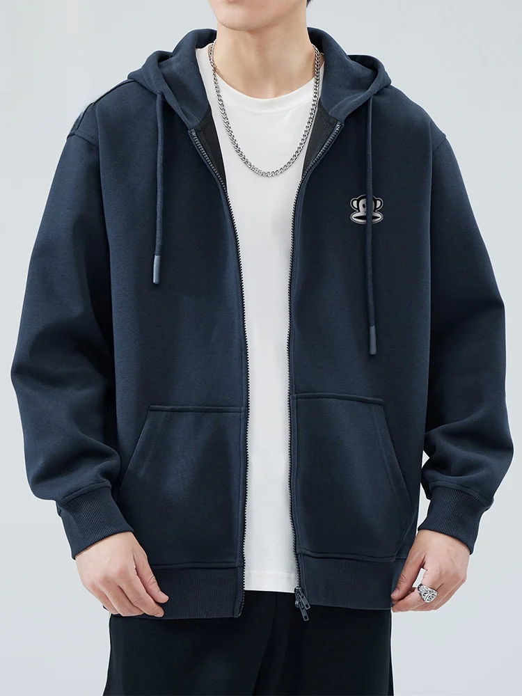 

PaulFrank Heavyweight American Sle Hoodie Men's Autumn Winter Casual Loose Fit Monkey Print Sweatirt Youth Trendy Coat